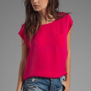 Joie Silk Rancher Top XS Pink